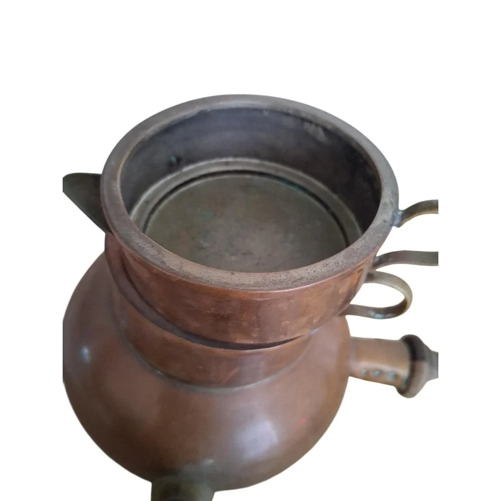 Vintage OrfeMex Mexico Copper Brass Stacking Teapot Set With‎ Bell Kitchen wares